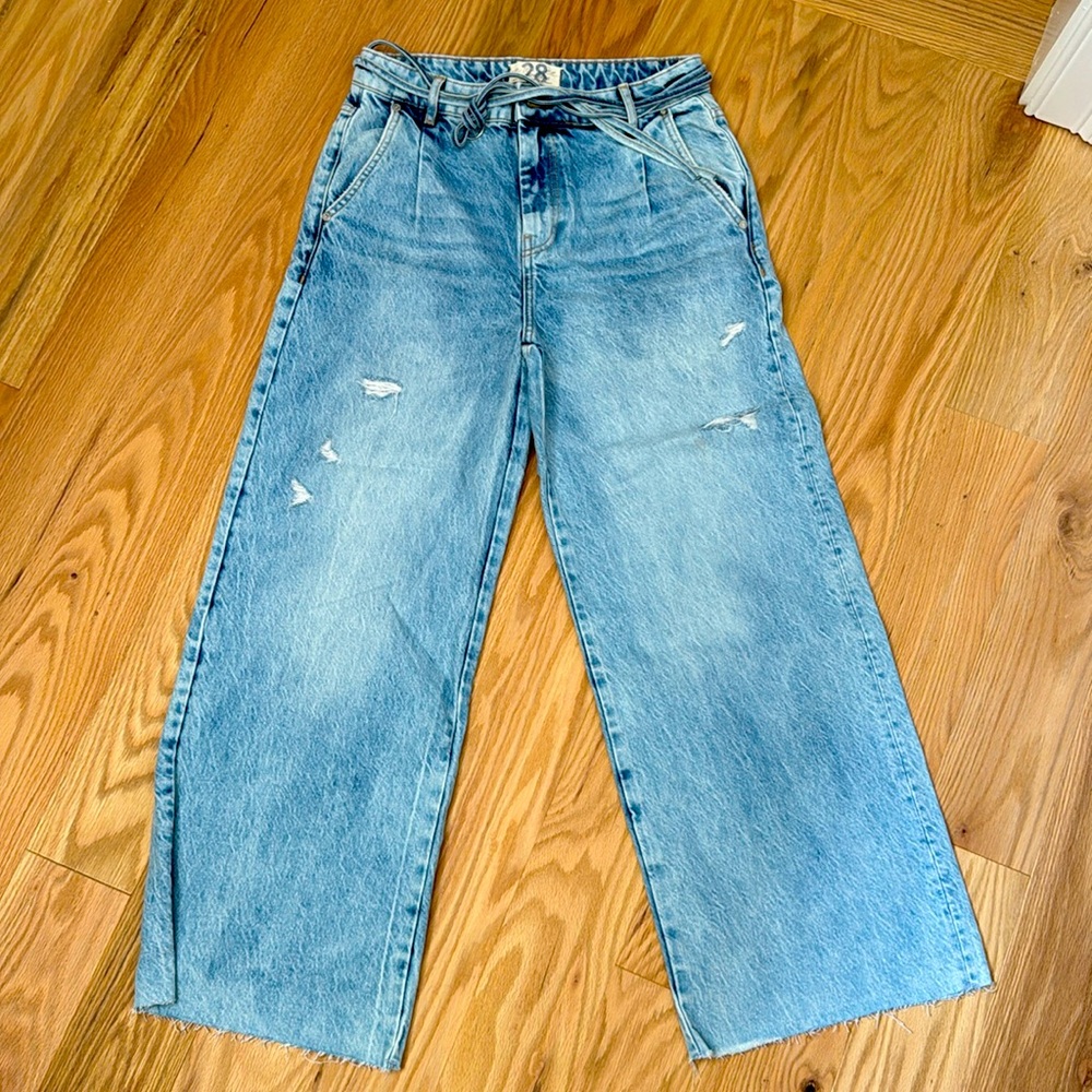 Free people wide leg denim size 28